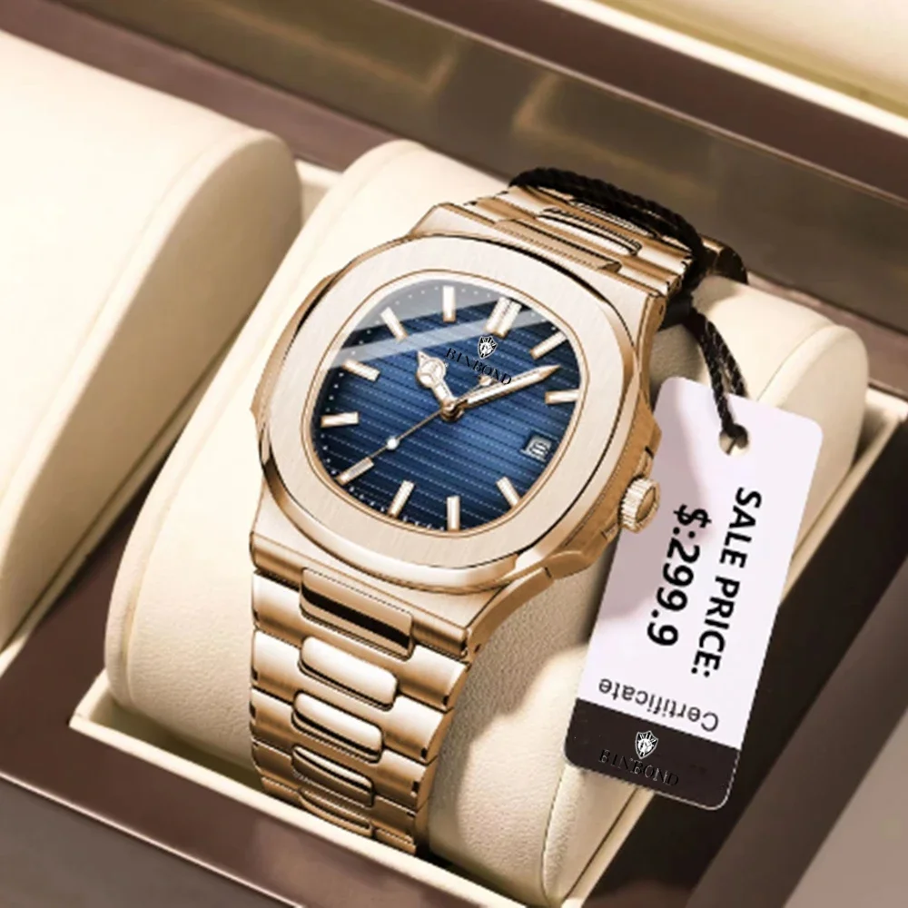 Luxury Watch German - Yeni İsviçre Erkek Günlük Gül Altın