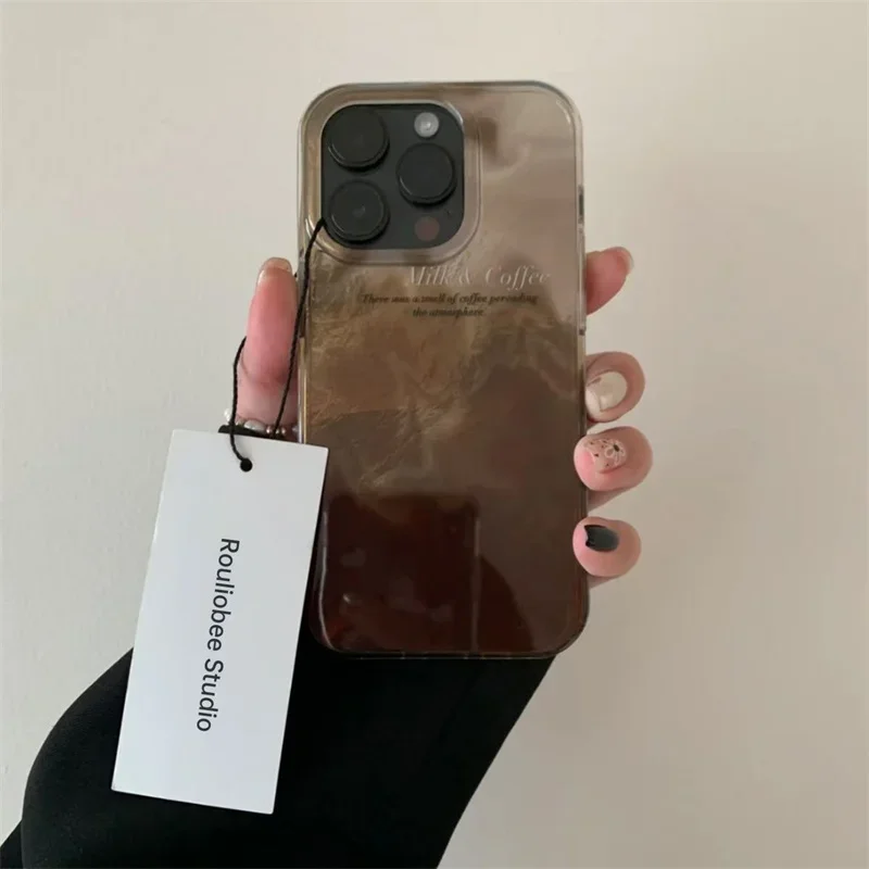 Luxury Watch Case - Lüks Kahve Rengi Karışımı Gradyan Telefon