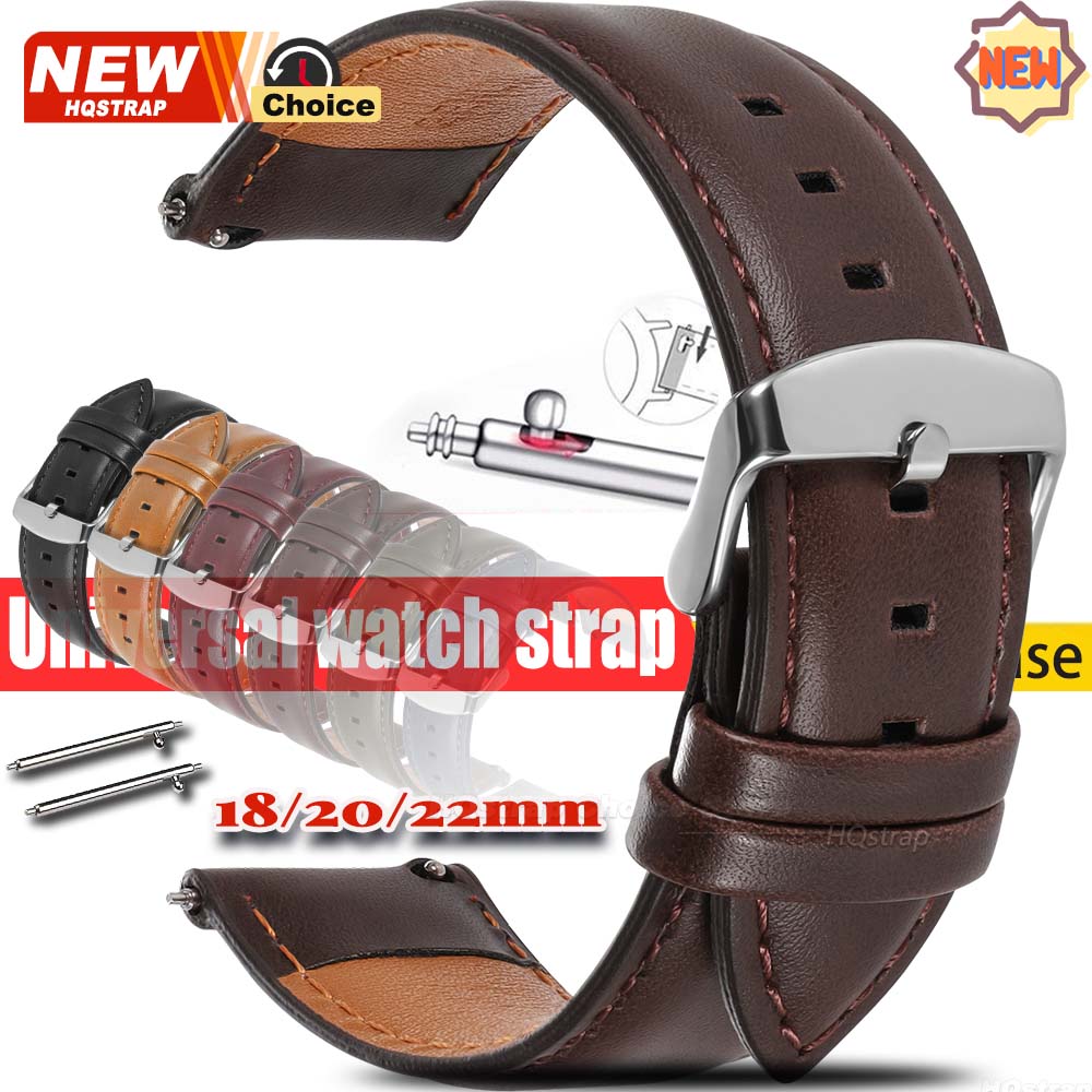 Luxury Watch Class - Yeni 18/20/22/24mm Siyah Kahverengi Hakiki Dana