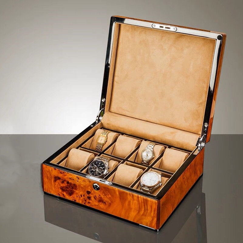 Luxury Watch Case - Yeni 8 yuvaları ahşap İzle saklama