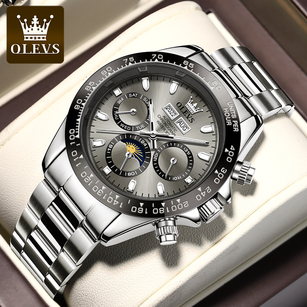 Seiko Watch Presage - OLEVS 6654 Lüks Erkek Saat Chronograph