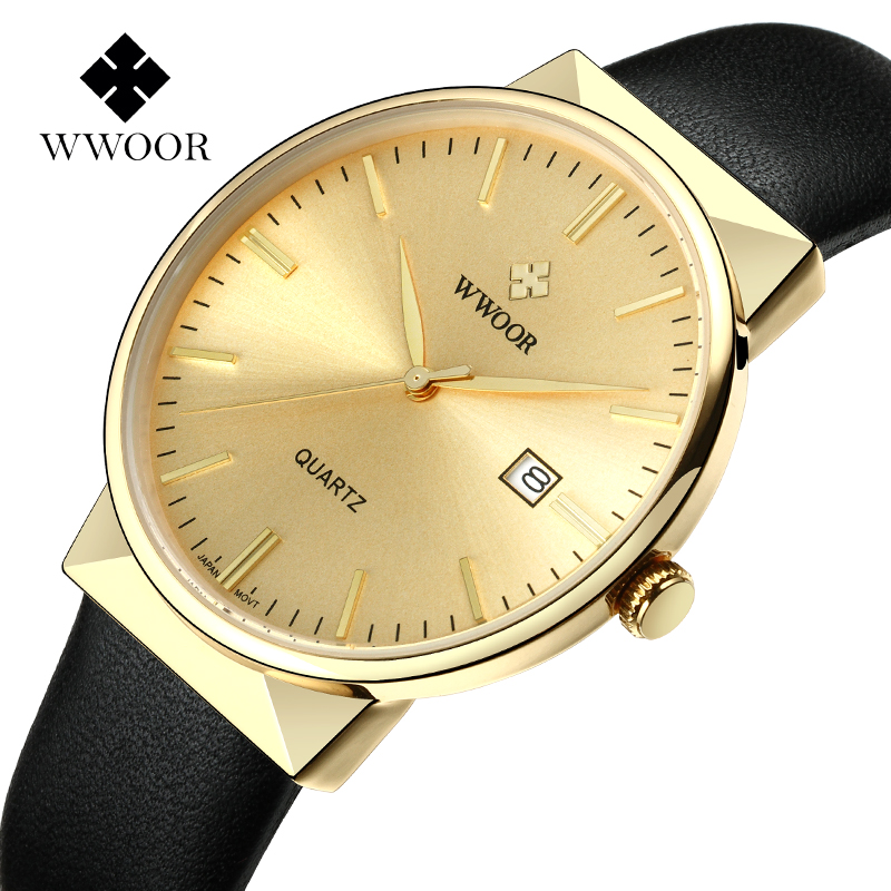 Luxury Watch Gold And Black - WWOOR erkek Saatler Üst Marka Lüks