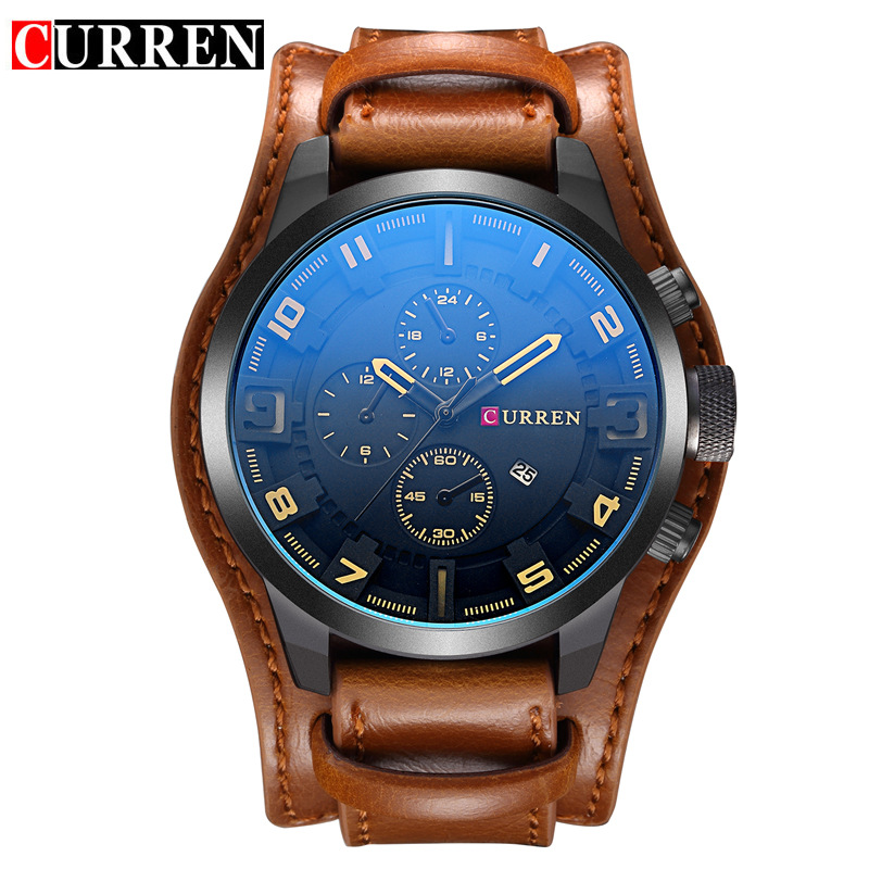 Luxury Watch Apple - CURREN 8225 Lüks Büyük Kadranlı Takvimli