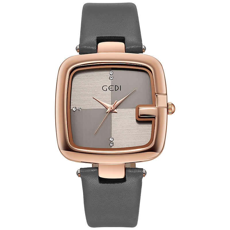 Luxury Watch With Leather Strap - Moda Gedi üst marka işık lüks