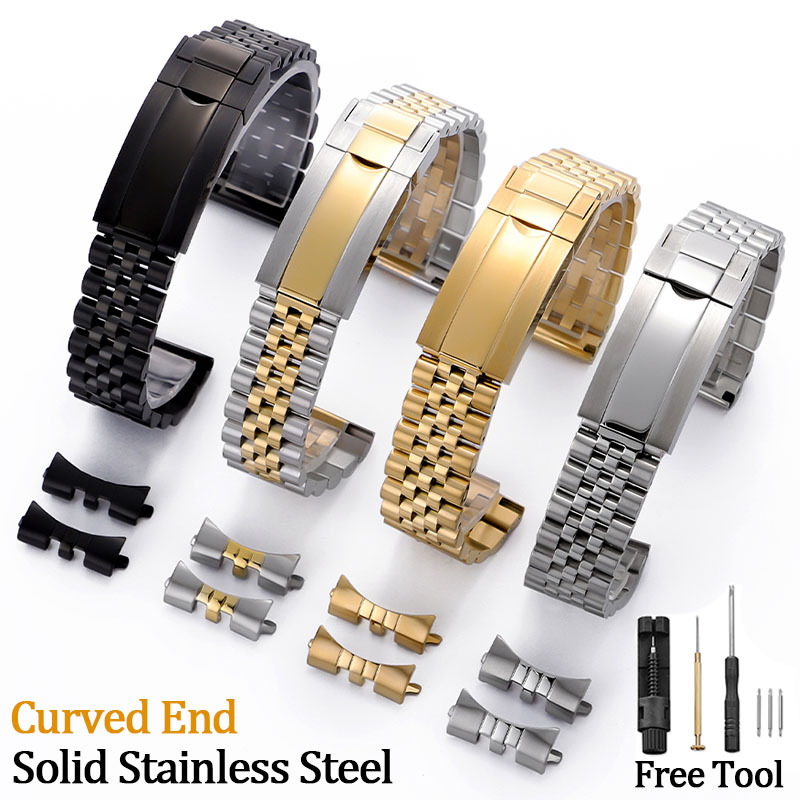 Luxury Watch Class - Premium Kavisli Uçlu Saat Kayışı 20mm