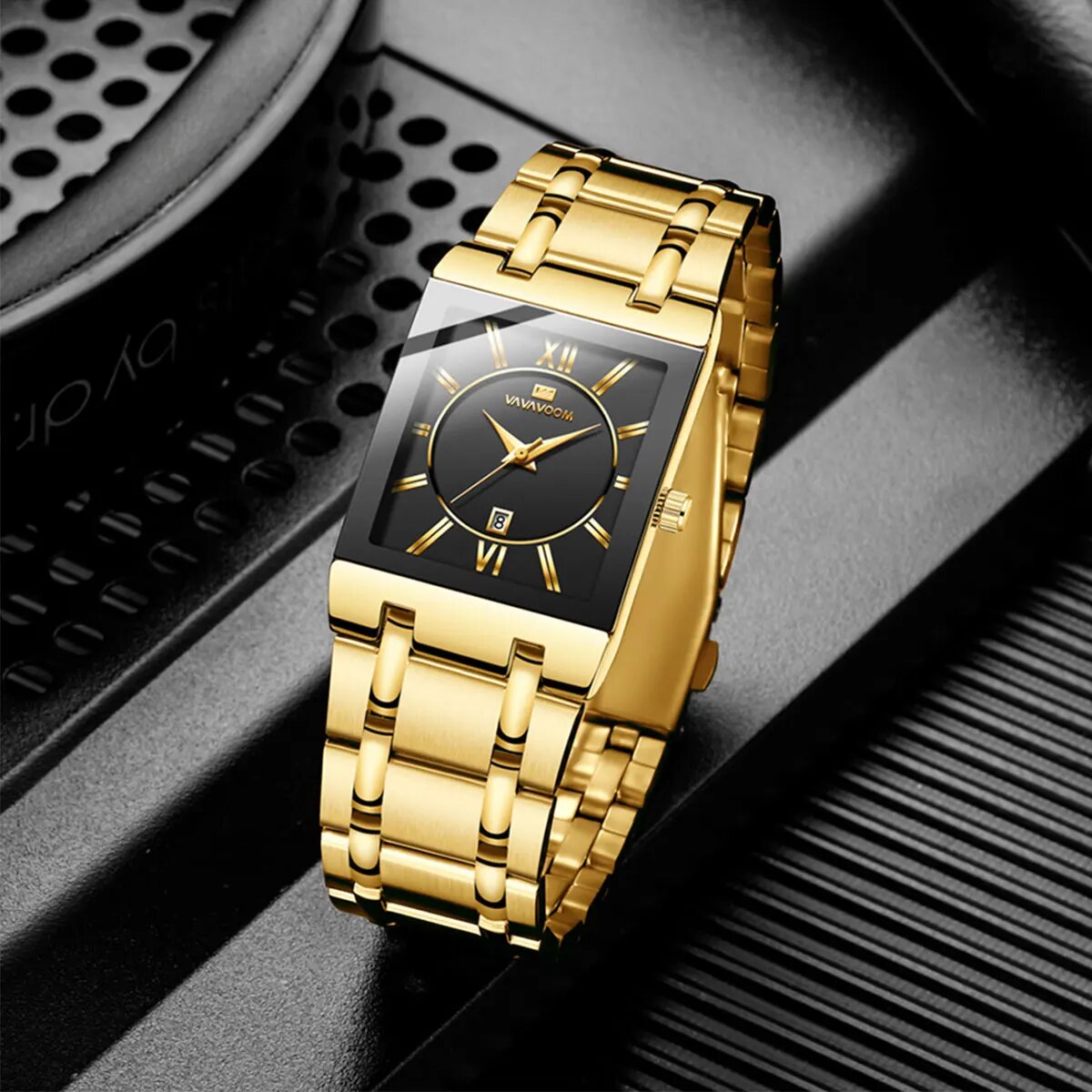 Luxury Watch Gold And Black - Erkekler İş Izle Basit Tasarım Lüks