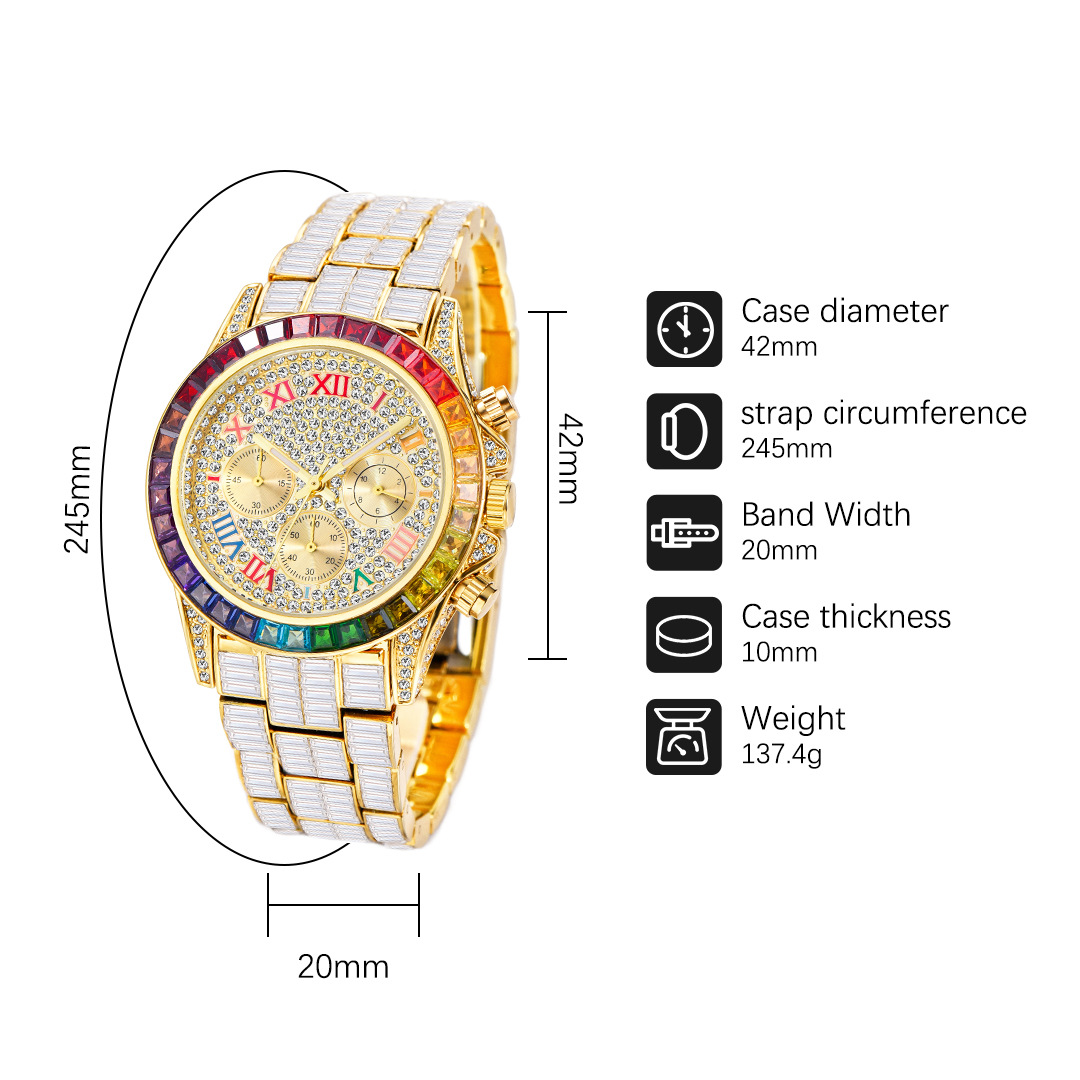 MISSFOX lüks buzlu erkekler iç - Luxury Watch Magazine incelemesi ve fiyatı