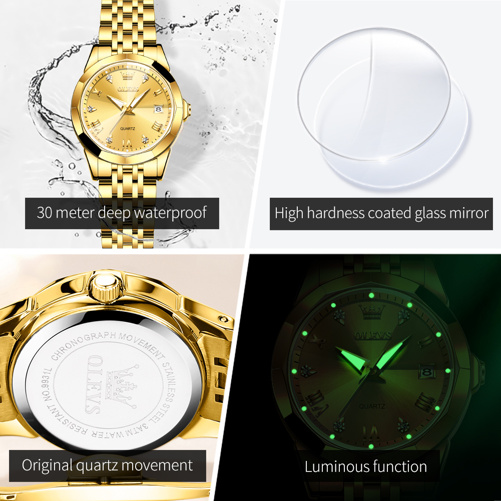 OLEVS Moda Altın İzle Kadınlar - Luxury Watch For Sale incelemesi ve fiyatı