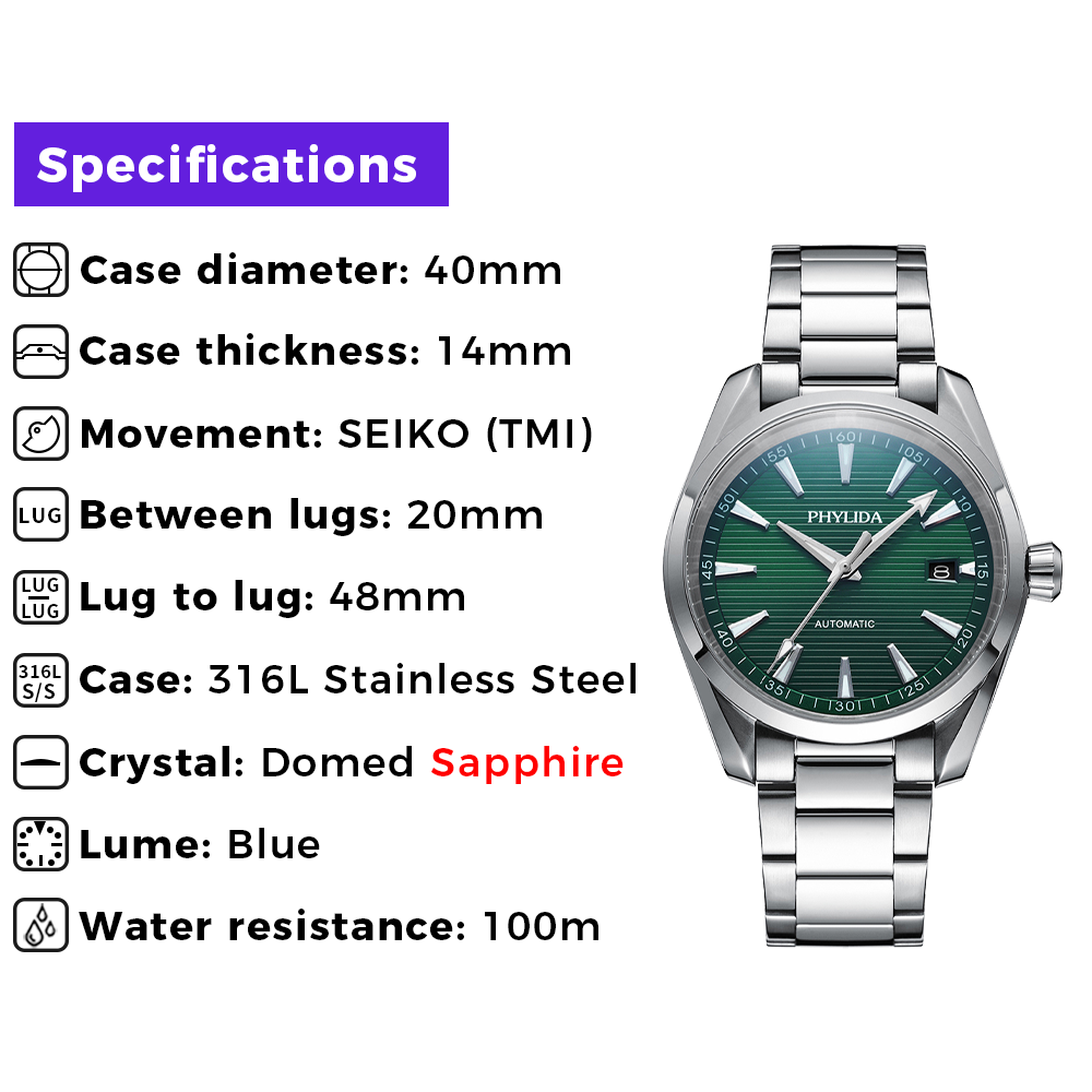 PHYLIDA Yeni Aqua Otomatik Saa - Seiko Watch Presage incelemesi ve fiyatı