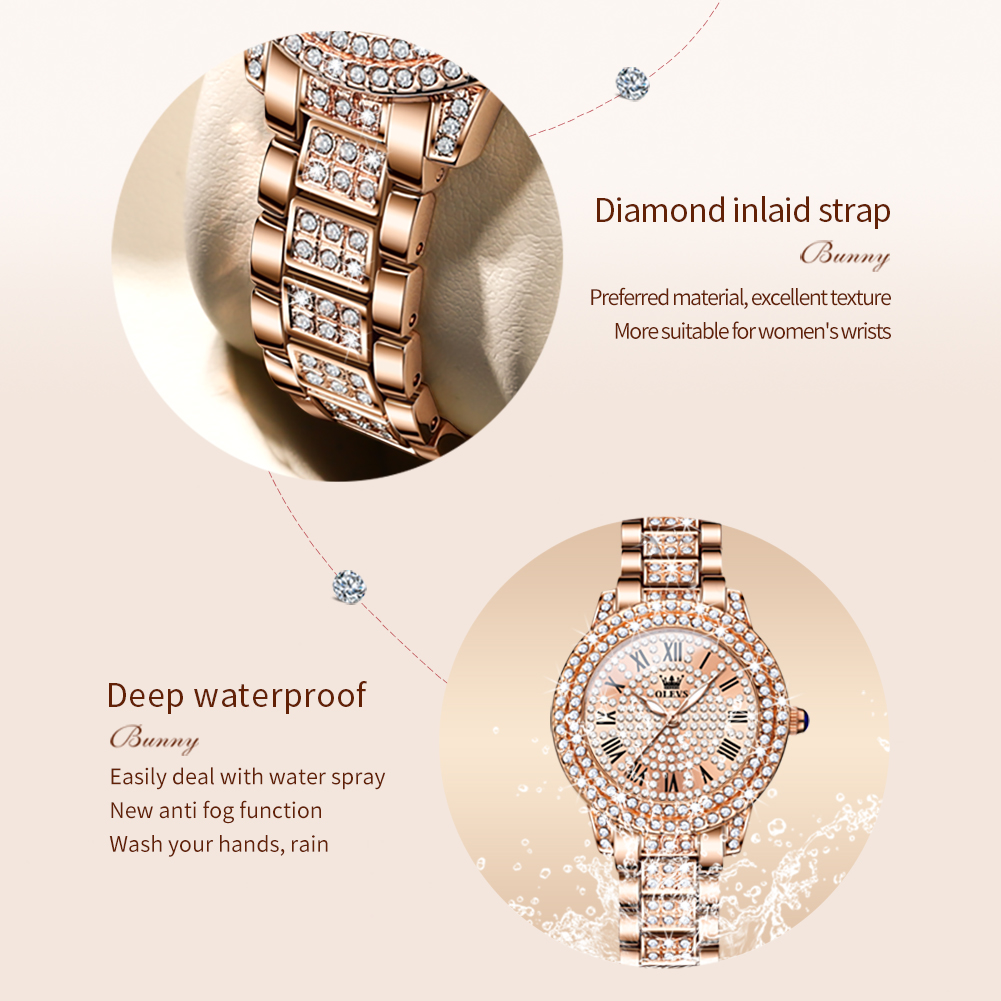 OLEVS 9943 Lüks Tüm Elmas Orij - Luxury Watch For Sale incelemesi ve fiyatı