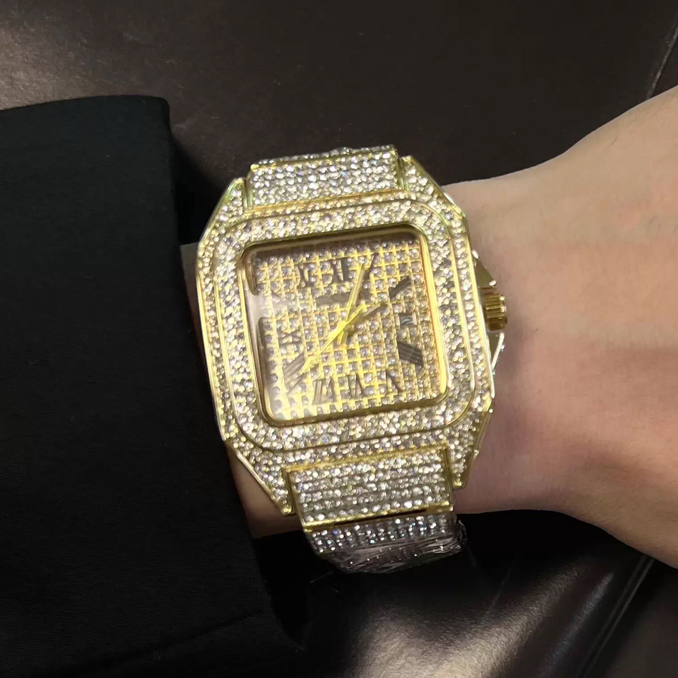 Altın veya Siyah Saat Ice Out  - Luxury Watch Gold And Black incelemesi ve fiyatı